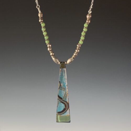 Dichroic & Antique Silver Necklace