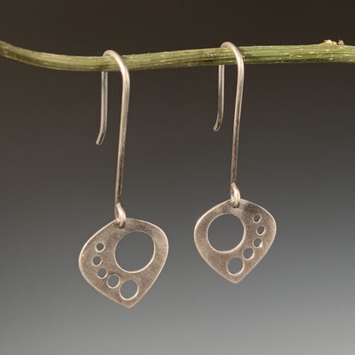 Pierced and Patinaed Earrings - Image 2