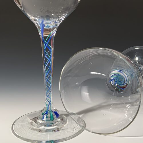 Alternative view of Set of Swirl Stem Wine Glasses