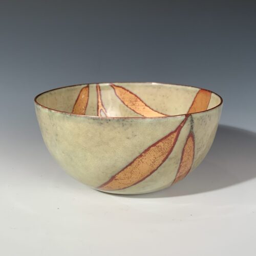 Alternative view of Enameled Copper Bowl with Botanicals