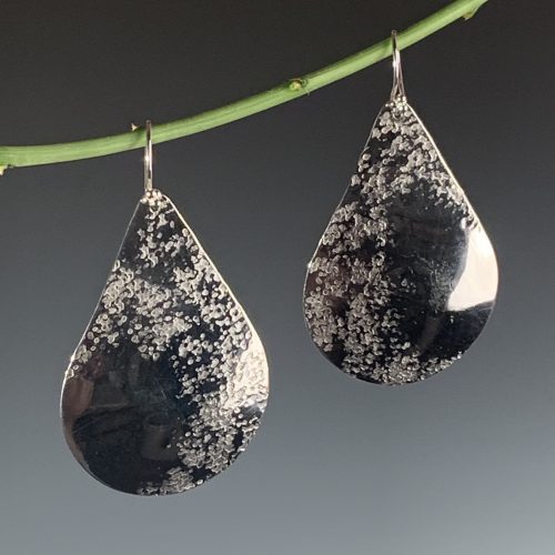 Frosted Teardrop Earrings