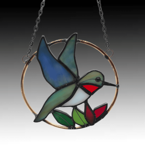 Hummingbird Stained Glass