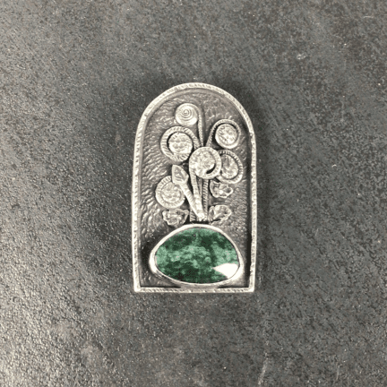 Silver Jasper Pin