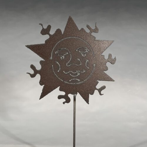 Rusty Sun Garden Marker