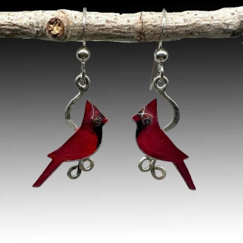 Cardinal Earring