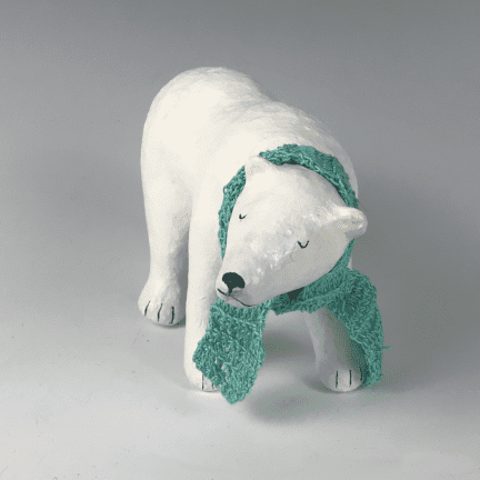 Paper Mache Polar Bear – League of NH Craftsmen