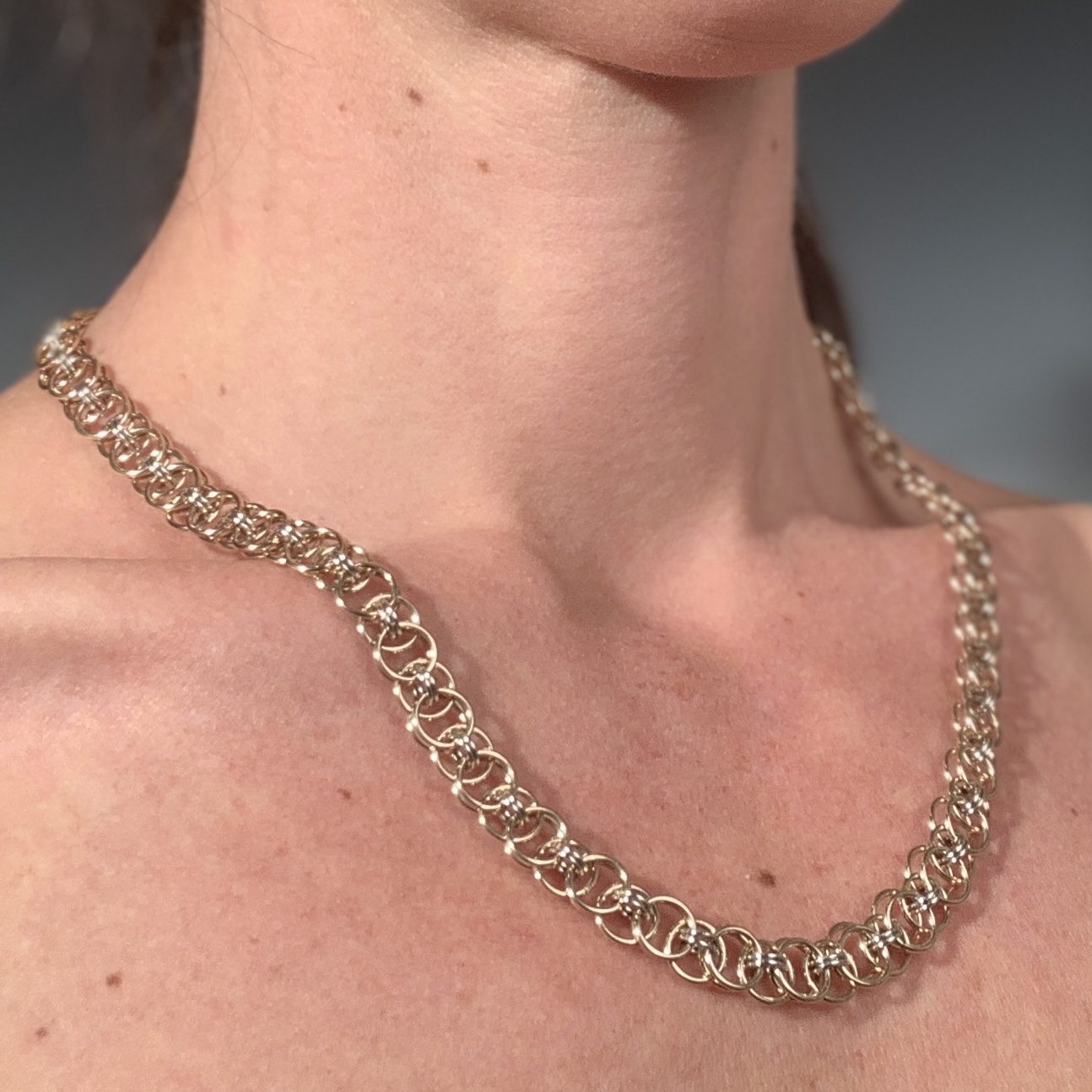 Sterling & 14K Gold Fill Necklace - Image 2