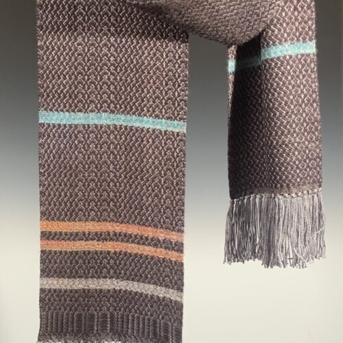 Alternative view of Striped Bamboo Scarf