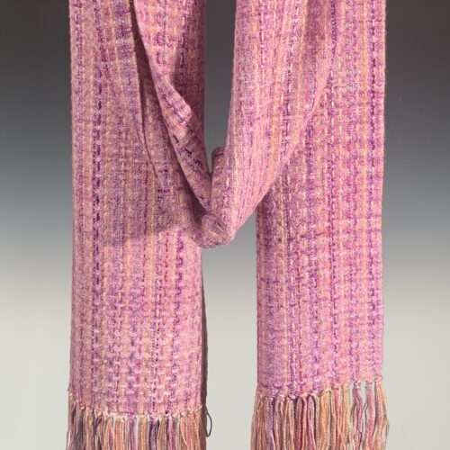 Alternative view of Raspberry Toned Bamboo Scarf