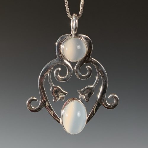 Two Moonstones Pendant