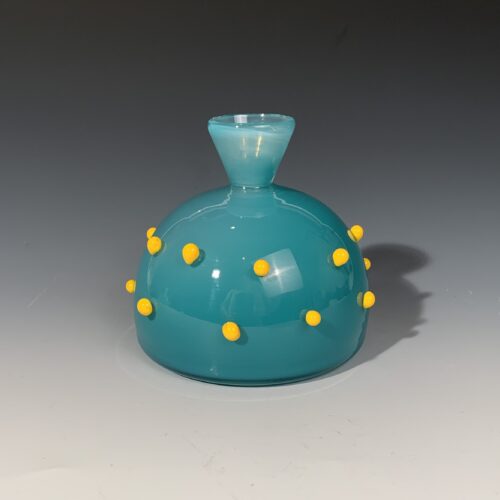 Whimsical Glass Vase - Teal