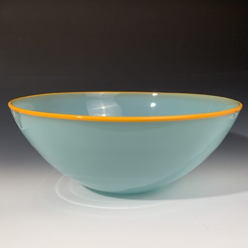 Large Hand Blown Glass Bowl