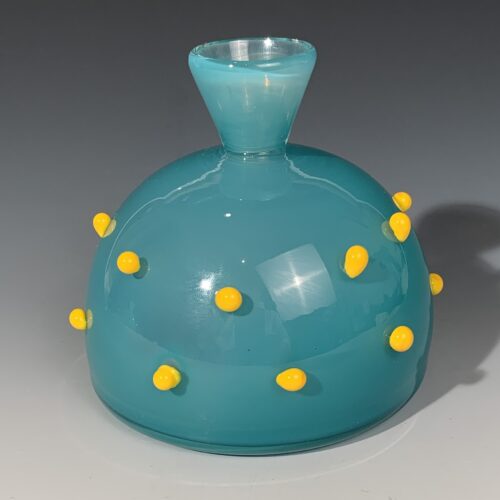 Alternative view of Whimsical Glass Vase - Teal