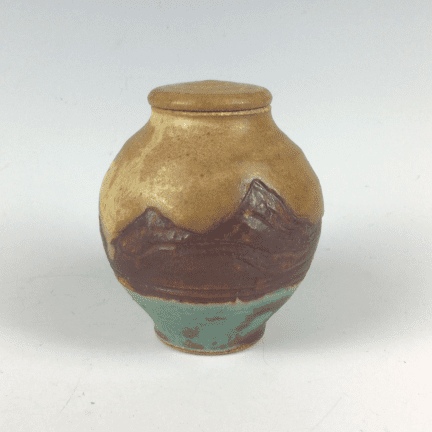 Small Mountain Covered Jar