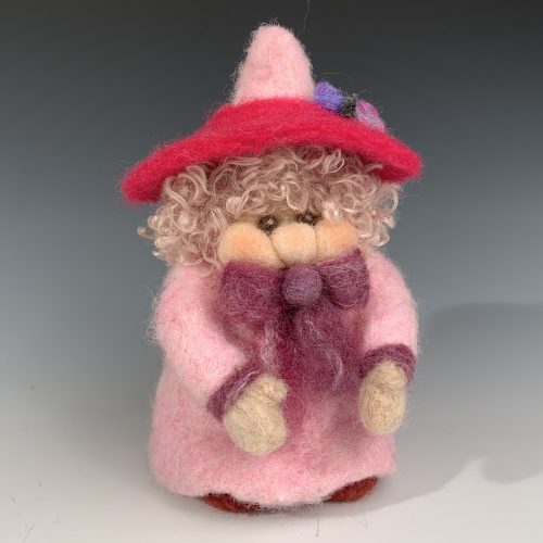 Needle Felted Rosie Gnome