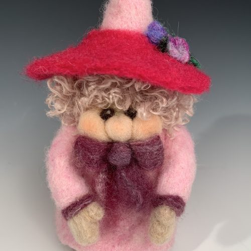 Alternative view of Needle Felted Rosie Gnome