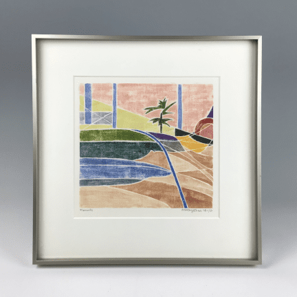 "Elements" White Line Woodcut Print