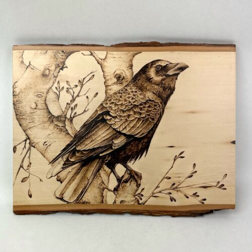 Crow Pyrography