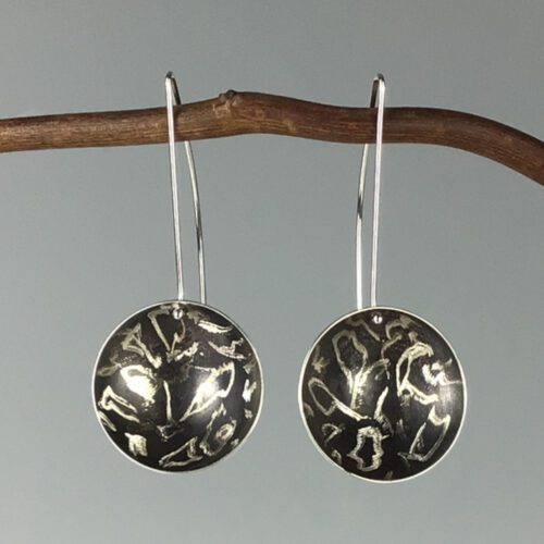 Oxidized Sterling Silver Earrings