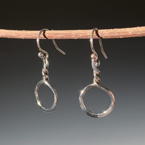 Small Sterling Twist Earrings
