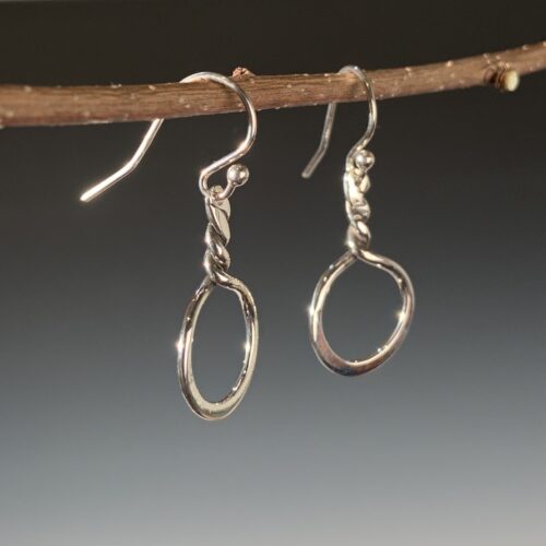 Alternative view of Small Sterling Twist Earrings