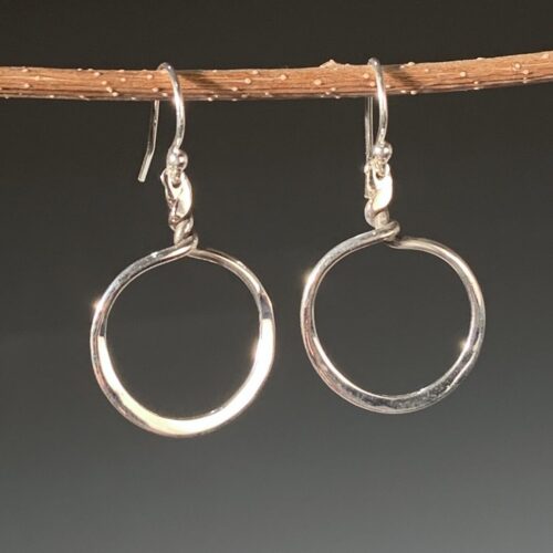 Alternative view of Medium Sterling Twist Earrings