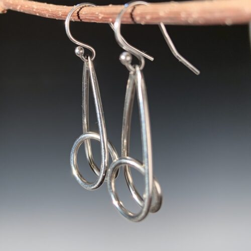 Alternative view of Sterling Silver Twisting Loop Earrings