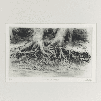 Alternative view of Riverside Trees Print