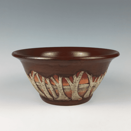 Sunset Birches Bowl