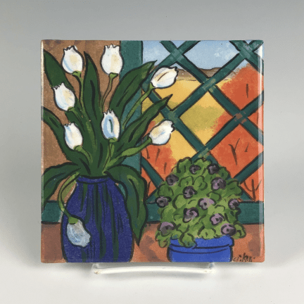 White Tulips Tile