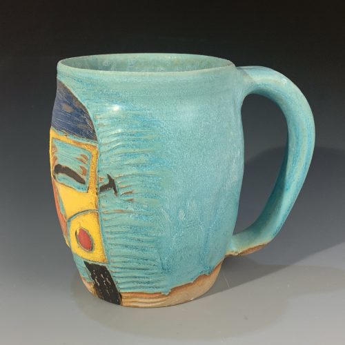 Alternative view of Hand Carved Mug with Peace Van