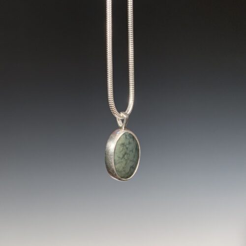 Alternative view of Petite Beach Stone Pebble Pendant