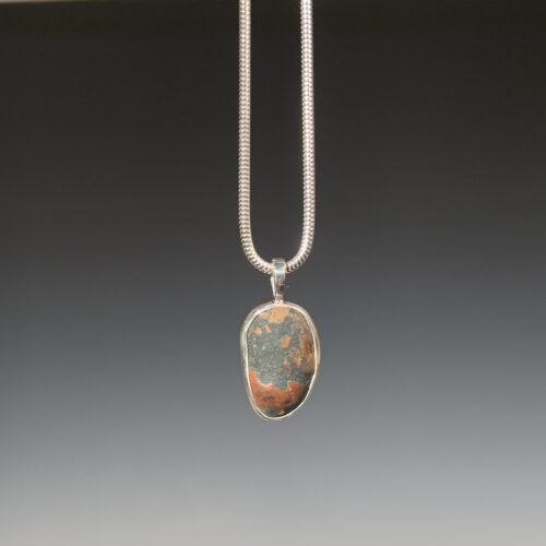 Alternative view of Petite Beach Stone Pebble Pendant