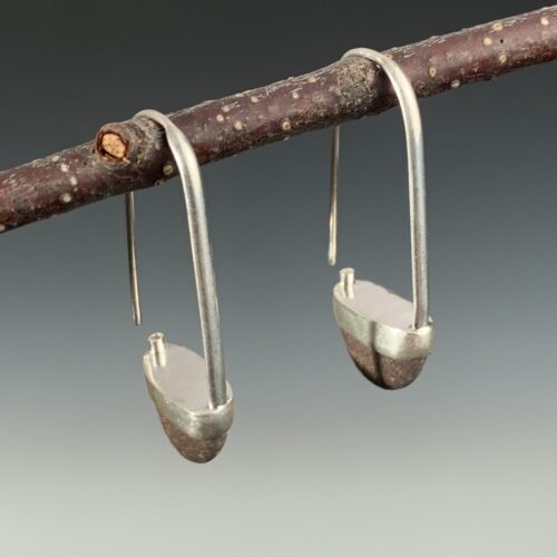 Alternative view of Beach Stone Basket Earrings