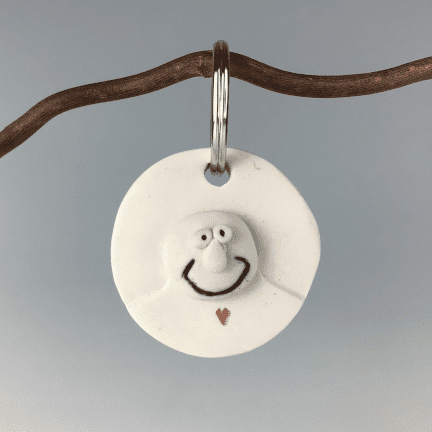 Peep with Heart Key Fob