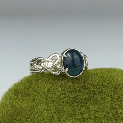 Trinity Knot & Opal Ring