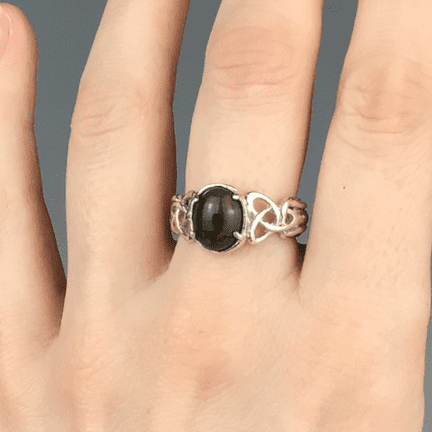 Trinity Knot & Opal Ring