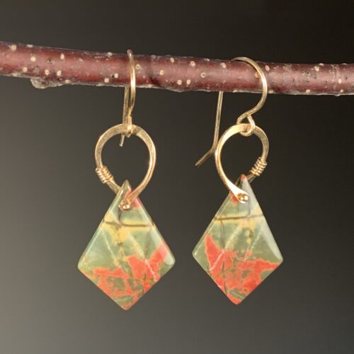 Jasper and Goldfill Earrings