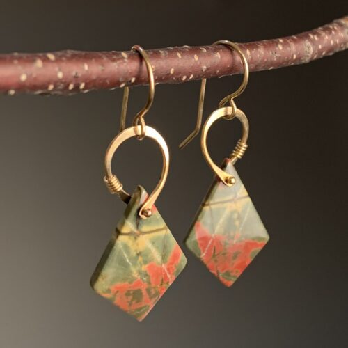Alternative view of Jasper and Goldfill Earrings