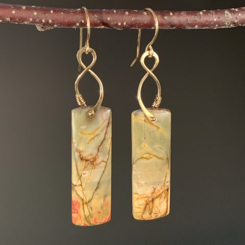 Jasper and Goldfill Earrings