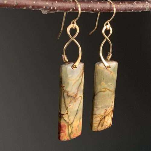Alternative view of Jasper and Goldfill Earrings