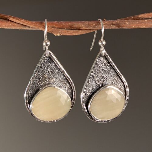 Yellow Sapphire Teardrop Earrings