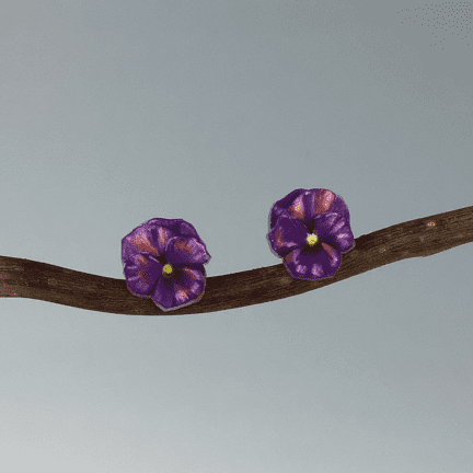 Pansy Post Earrings