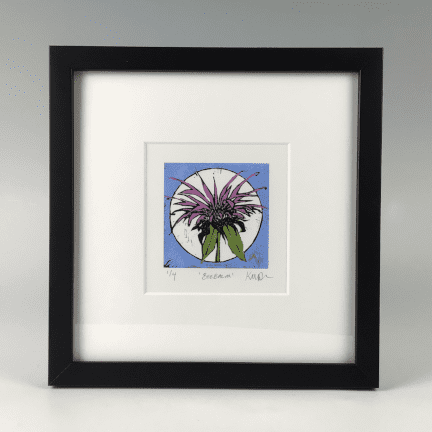 "Bee Balm" Framed Woodblock Print