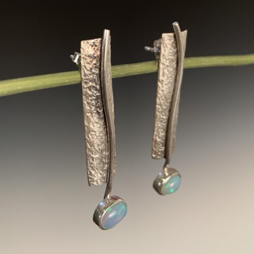 Alternative view of Sculptural Opal Post Earrings