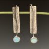 Sculptural Opal Post Earrings