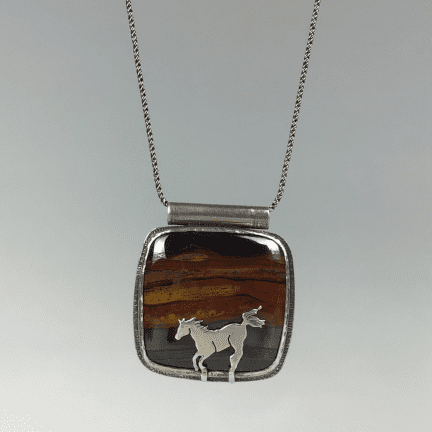 Alternative view of Running Horse Pendant