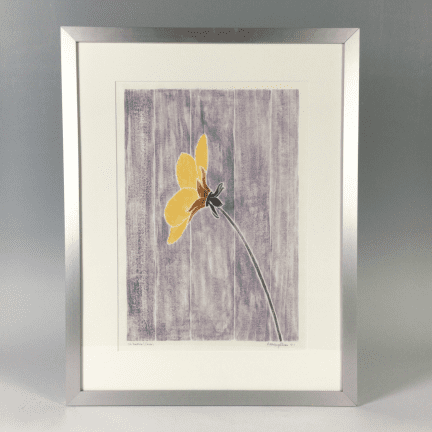 Framed "Oh Dahlia" Woodcut Print