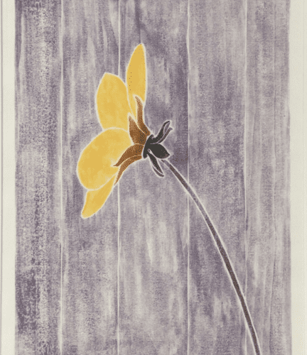 Alternative view of Framed "Oh Dahlia" Woodcut Print