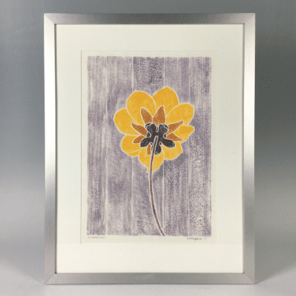 Framed "Oh Dahlia" Woodcut Print